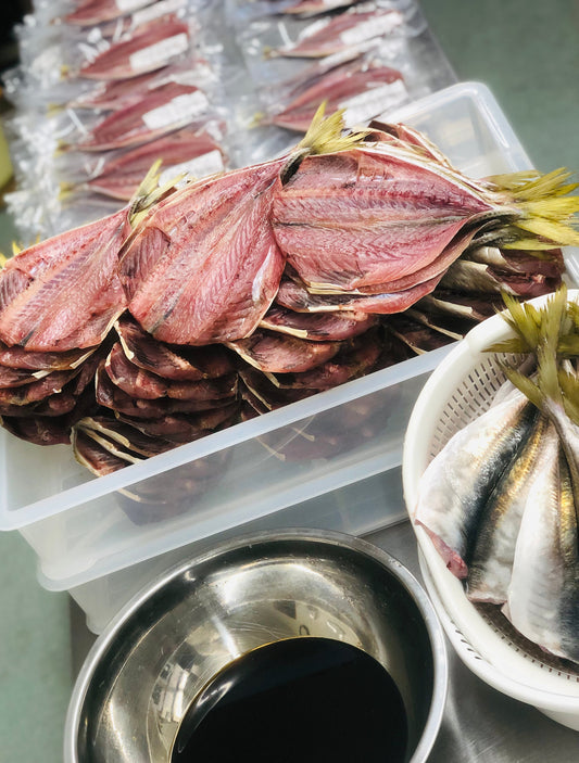 朝日町どれ大きなアジの魚醤干し