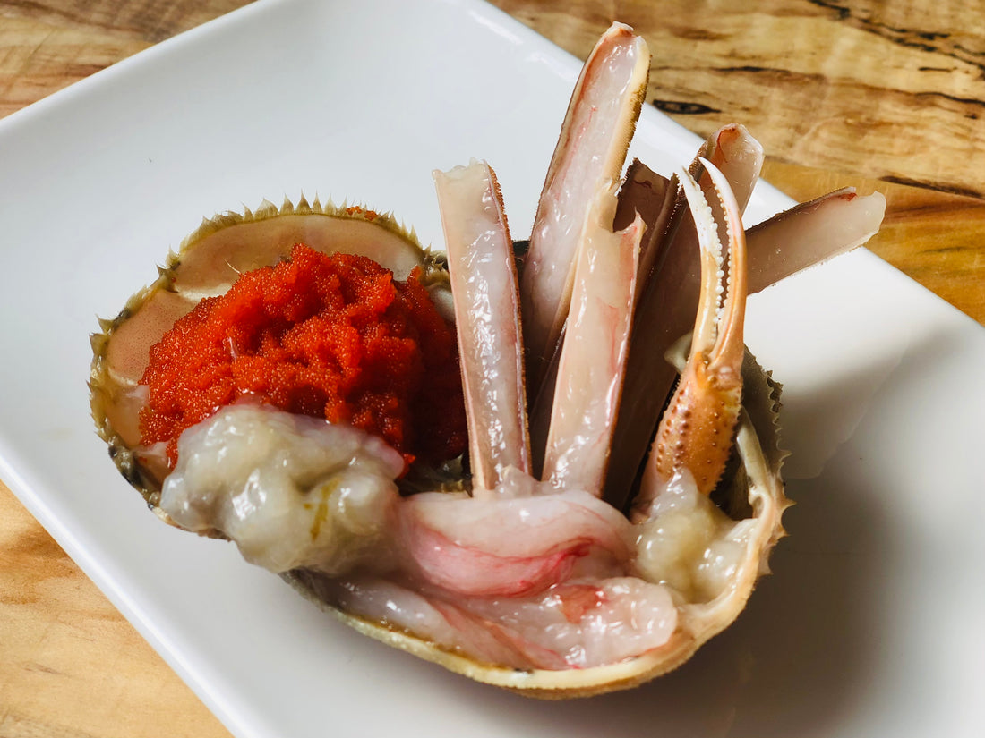 日本酒のサケのアテ!新感覚の生蟹漬け