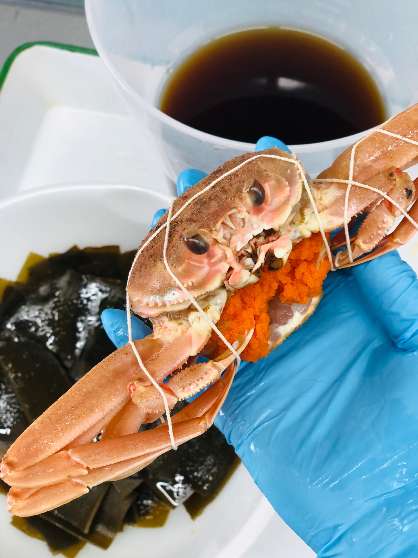 ◉人気!予約販売 生で食べる香箱ガニの船上漬け3杯入り これぞ酒泥棒!究極の酒のアテ!※ご用意でき次第発送予定 ※送料込み商品
