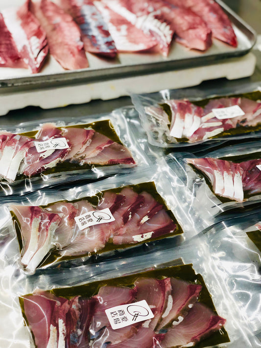 ◉お正月に!富山の縁起魚、福来魚(フクラギ)の昆布〆3pcセット! 松前漬け風アレンジにもおすすめです!