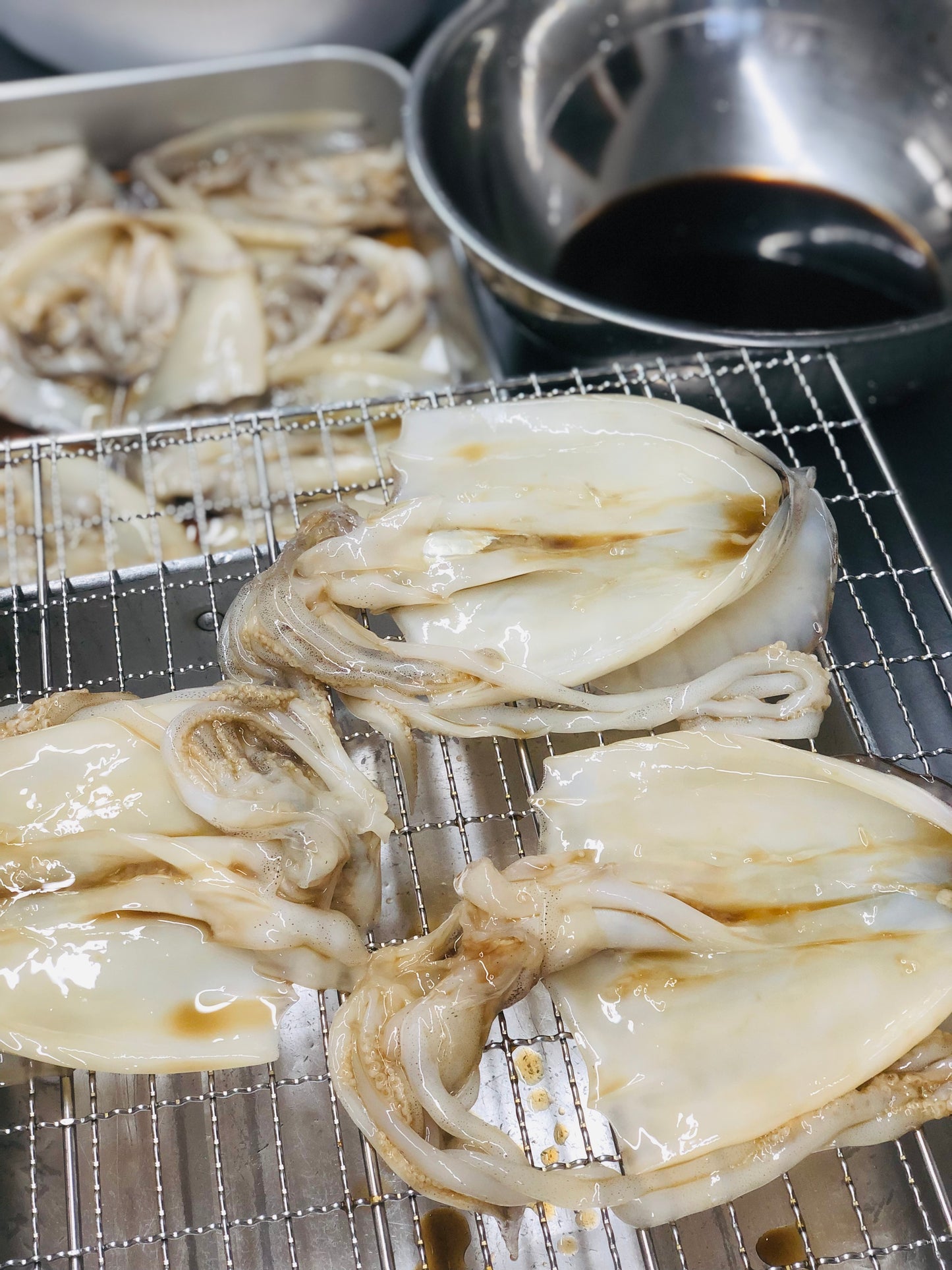 ◉10月〜旬です!イカの王様!アオリイカ自家製魚醤干し3枚(中小ミックス) 釣りもの 肝付仕上げ −60℃冷凍