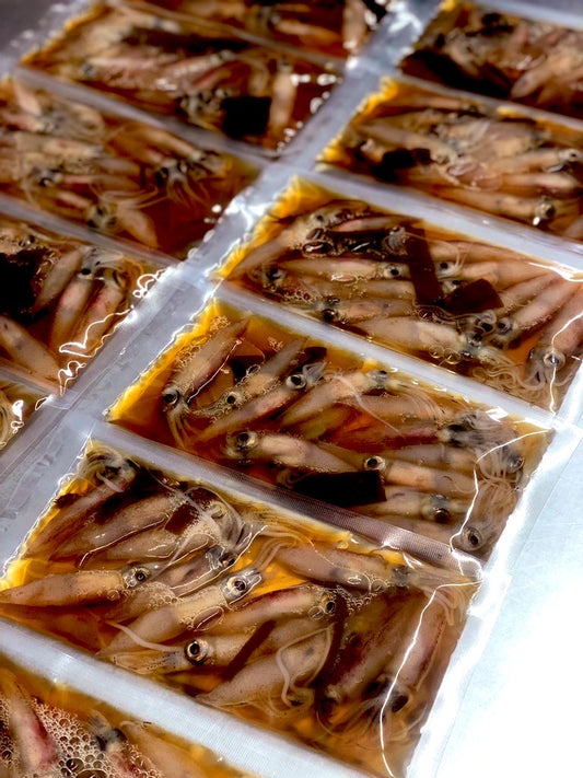 ◉予約商品 富山ホタルイカ沖漬け150g×3pcセット 化学調味料保存料など無添加 鮮度を感じるホタルイカ沖漬け ※4月以降の発送になります