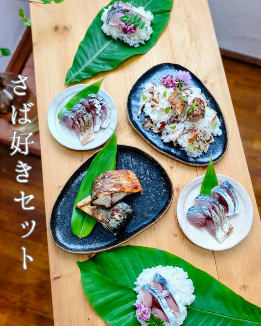 ◉おすすめ！鯖好きセット！　昆布仕込みのしめ鯖3pc・魚醤仕込みの干し鯖3pc 　大サイズ鯖使用　