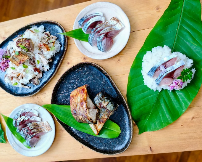 ◉おすすめ！今が旬です！鯖好きセット！　昆布仕込みのしめ鯖3pc・魚醤仕込みの干し鯖3pc 　大サイズ鯖使用　
