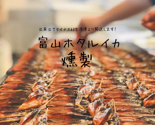 ◉富山ホタルイカの燻製　お得な6pcセット　燻したてを冷凍発送します！9月下旬より製造発送　人気商品　