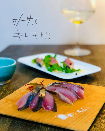 ◉おすすめ！今が旬です！鯖好きセット！　昆布仕込みのしめ鯖3pc・魚醤仕込みの干し鯖3pc 　大サイズ鯖使用　
