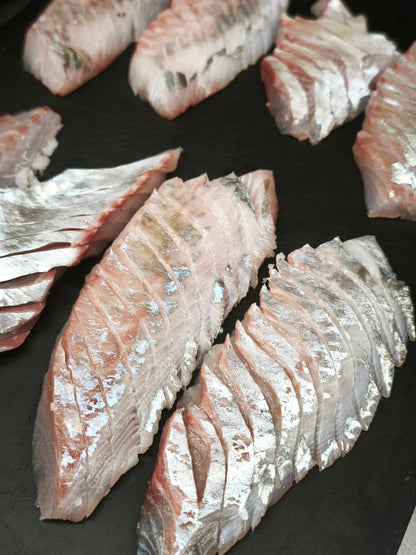 ◉富山の天然魚昆布じめ3種×各3pcセット！　昆布〆1pcおまけ付　計10pc　昆布締めではめずらしい魚たちです！
