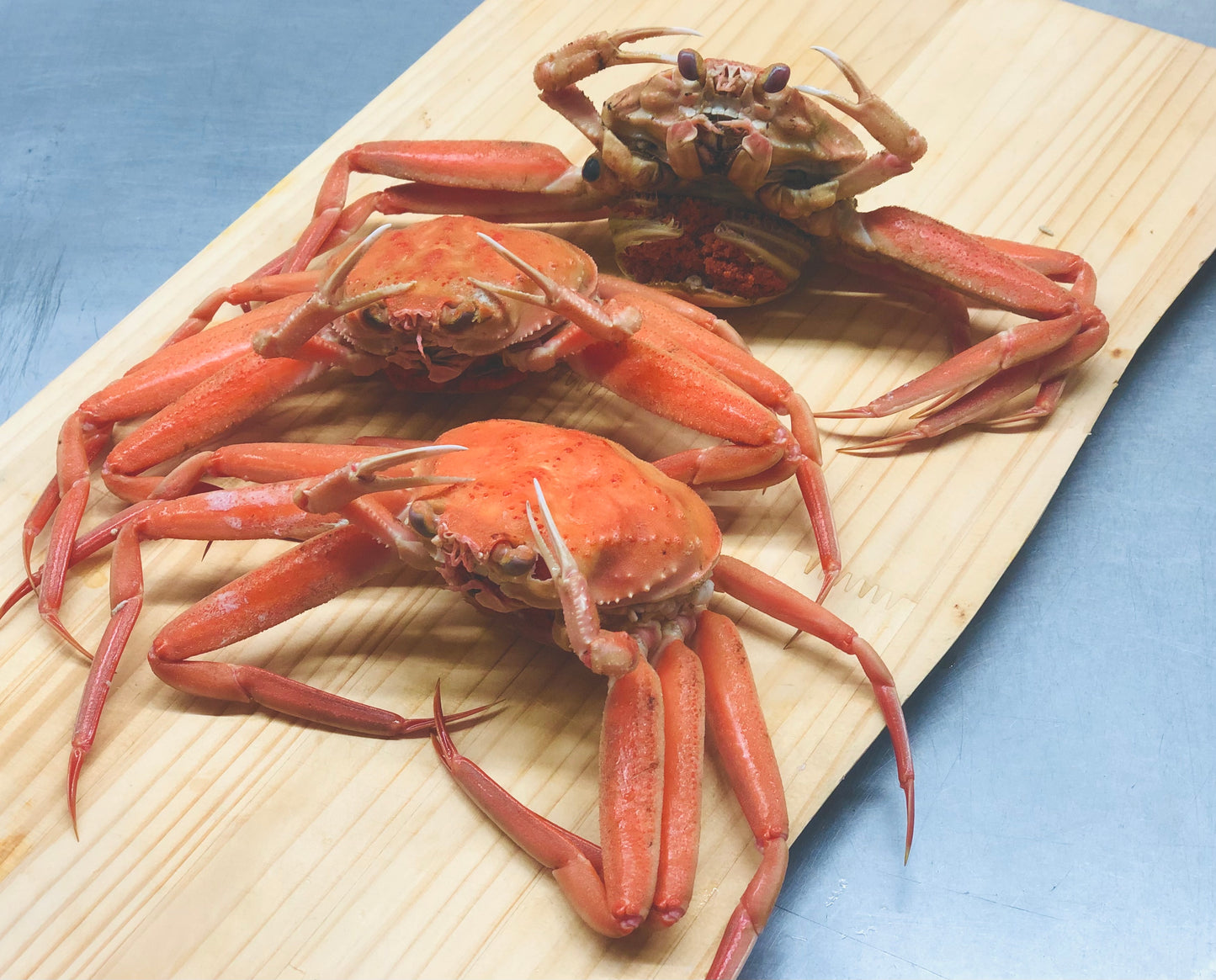 ◉湯上がり香箱3人娘（茹で香箱蟹３杯）今だけの味わい　冷凍発送